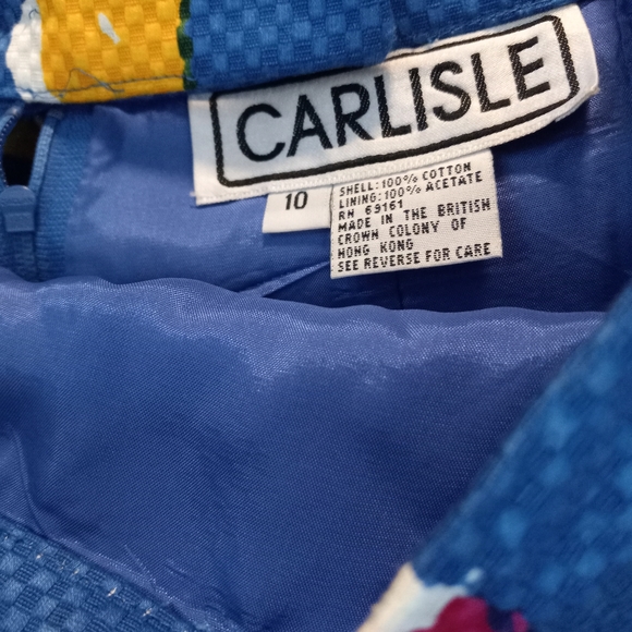 Vintage  80's CARLISLE  TWO PIECE  SKIRT SET.  Pre-owned  excellent condition - Picture 2 of 15